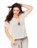 Netzpullover creme