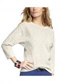 Noppen-Sweatshirt hellbeige
