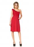 One-Shoulder-Kleid mit Spitze rot Größe 40