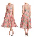 Organza-Kleid mit Stickerei bunt Größe 36
