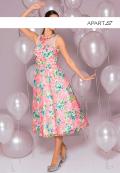 Organza-Kleid mit Stickerei bunt Größe 36