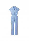 Overall in Wickel-Optik mit Reverskragen himmelblau