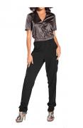 Overall taupe-schwarz