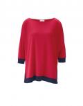 Oversized-Jerseyshirt rot-marine
