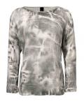 Oversized-Pullover oliv-grau
