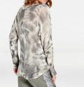 Oversized-Pullover oliv-grau