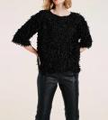 Oversized-Pullover schwarz