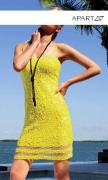 Paillettenkleid limone
