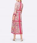 Paisley-Dessin-Druckkleid ecru-fuchsia