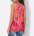 Paisley-Muster-Shirttop erdbeere-orange-bedruckt