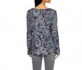 Paisley-Pullover mitGlitzersteinchen marine-eisblau