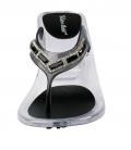 Pantolette schwarz-transparent