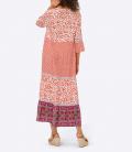 Patch-Druckkleid orange-champagner