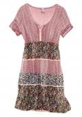 Patch-Kleid mit Spitze bunt