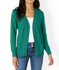 Pima-Baumwoll-Strickjacke smaragd