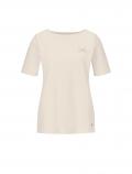 Pima-Baumwolle-Stretchshirt mit Strass champagner