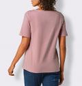 Pima-Baumwolle-Stretchshirt mit Strass hortensie