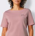 Pima-Baumwolle-Stretchshirt mit Strass hortensie
