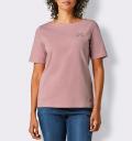 Pima-Baumwolle-Stretchshirt mit Strass hortensie
