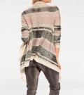 Pochostyle-Strickjacke rose-creme