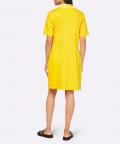 Polo-Jerseykleid mit Kordelzug sonnengelb