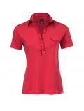 Polo-Shirt mit Schnürung rot