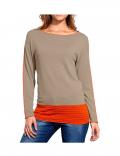 Pullover beige-orange