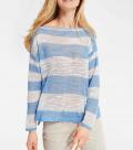 Pullover blau-ecru