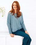 Pullover blau melange Gr. 48/50