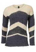 Pullover blaugrau-bunt