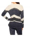 Pullover blaugrau-bunt