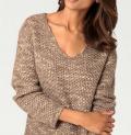 Pullover camel meliert