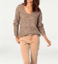 Pullover camel meliert