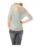 Pullover ecru-silber