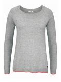 Pullover grau-koralle