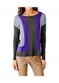 Pullover grau-lila