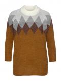 Pullover grau-toffee-kupfer