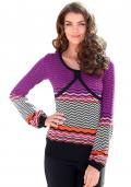 Pullover lila-bunt