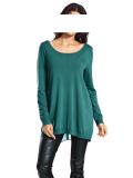 Pullover mit Chiffon petrol