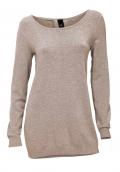 Pullover mit Chiffon sand