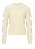 Pullover mit Cut-Outs creme
