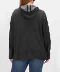 Pullover mit Kapuze und Tunnelzug schwarz Gr. 44/46