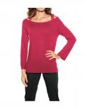 Pullover mit Ketten rot