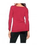 Pullover mit Ketten rot