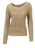 Pullover mit Pailletten sand