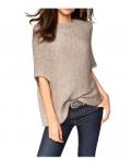 Pullover mit Pailletten taupe