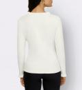 Pullover mit Rüschen-Verzierung ecru