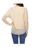 Pullover mit Satinapricot