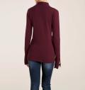 Pullover mit Schluppe bordeaux