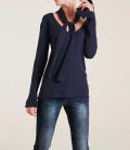 Pullover mit Schluppe marine